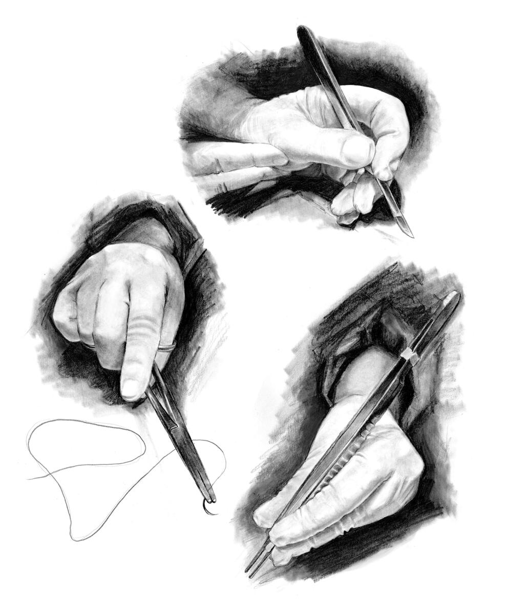 Surgical Hands | Graphite, 2021